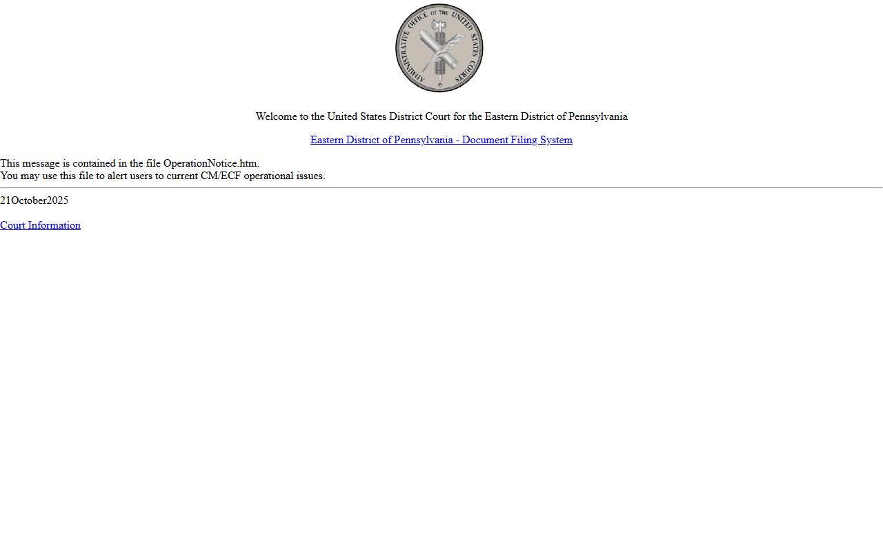 Berks County arrest records and federal court charge filing access