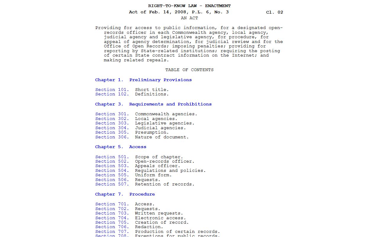 Berks County court records Pennsylvania Right-to-Know Law source