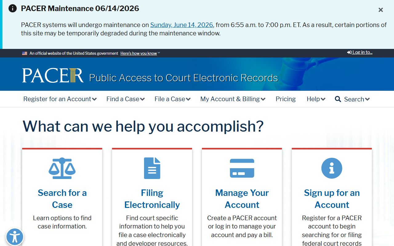 Berks County federal court records PACER access