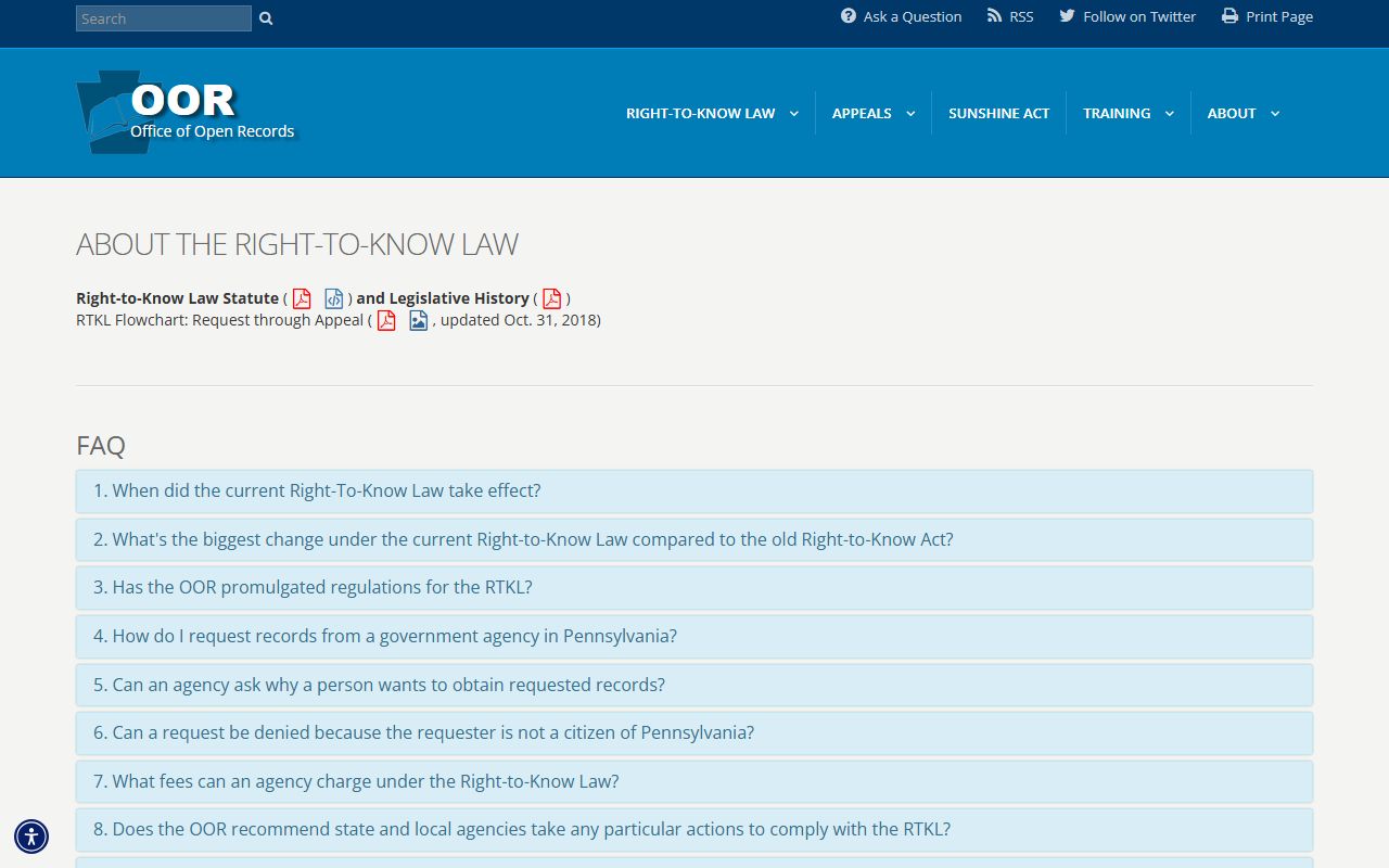 Berks County public court records Pennsylvania Right-to-Know overview